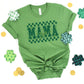 Mama Checkered Adult Shirt- St. Patrick 188
