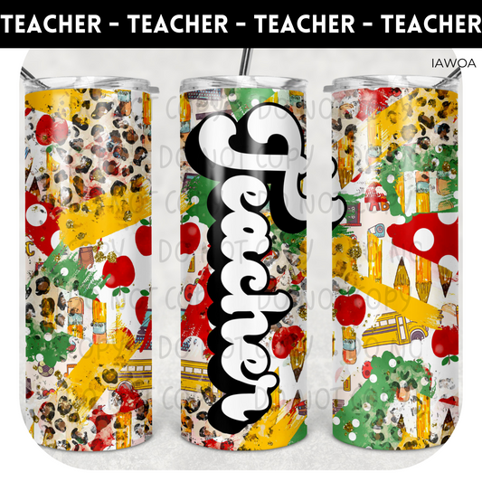 Teacher 20oz Skinny Tumbler - Tumbler 1367