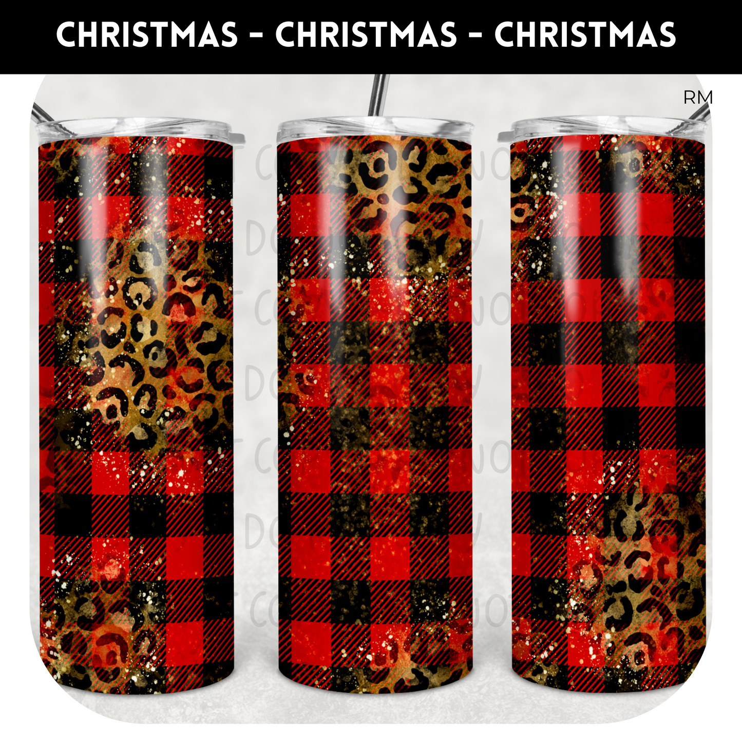 Buffalo Plaid 20oz Skinny Tumbler - Tumbler 18