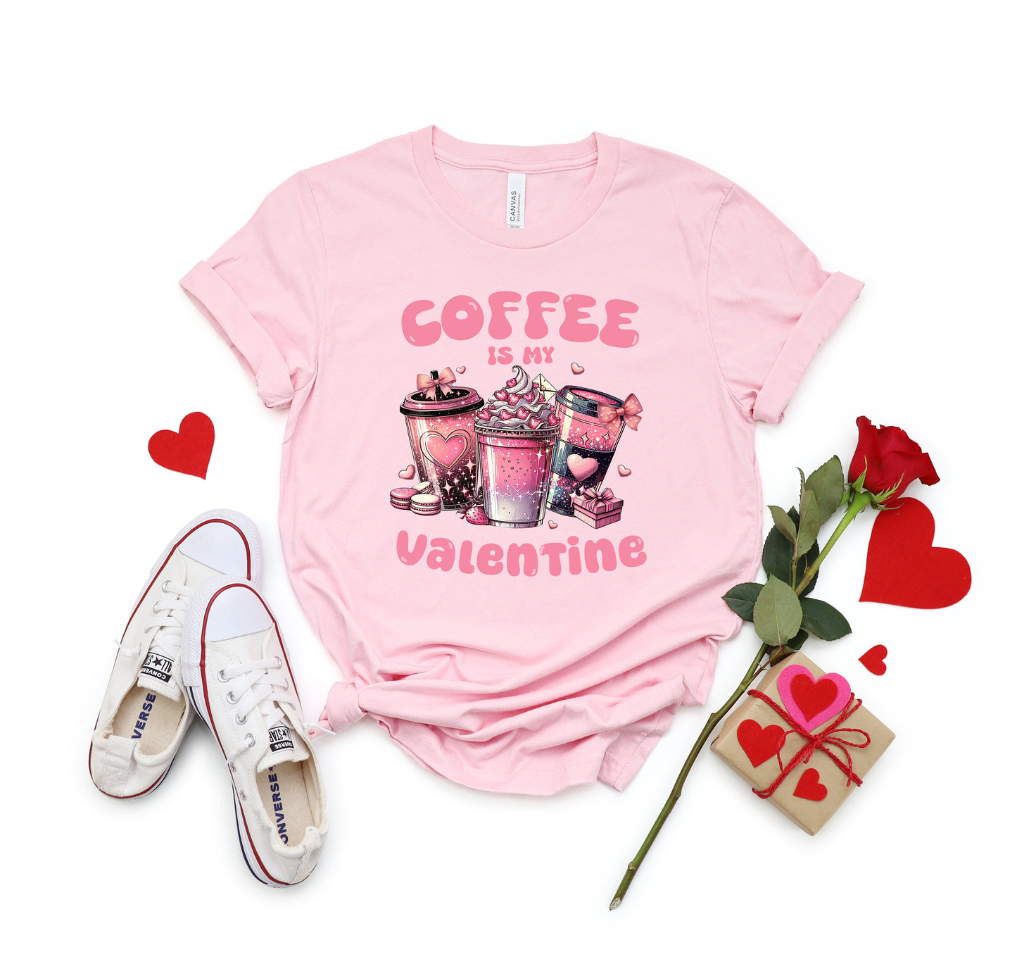 Coffee Is My Valentine Adult Shirt- Valentine 571