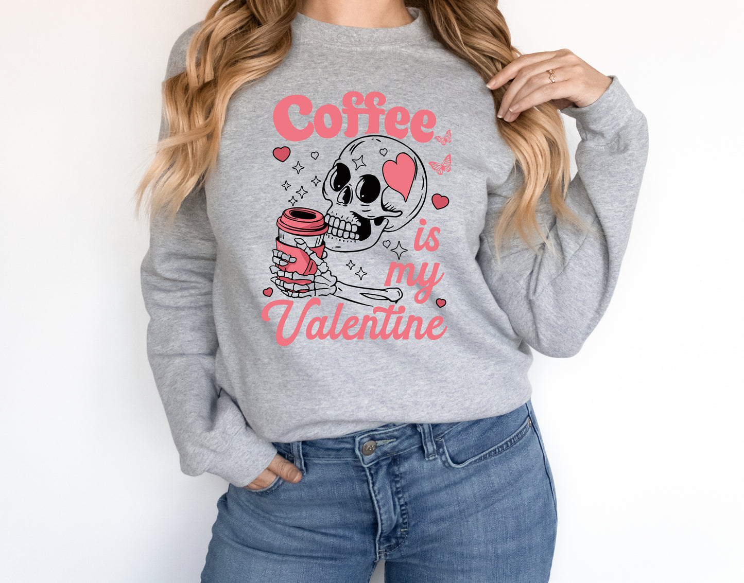 Coffee Is My Valentine Adult Sweatshirt- Valentine 607