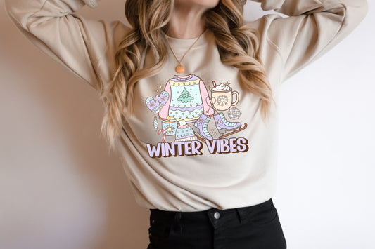 Winter Vibes Adult Sweatshirt- Winter 36