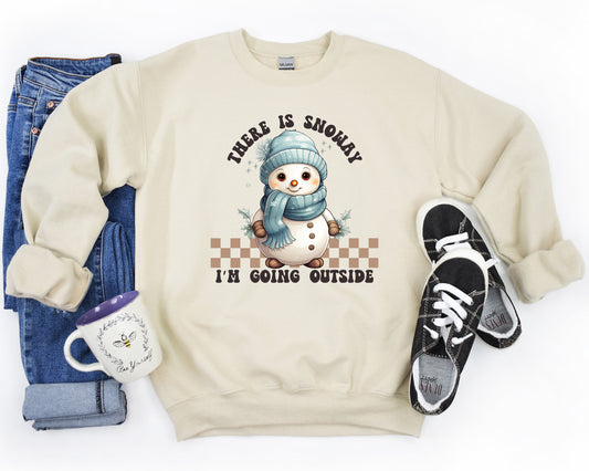 There Is Snoway I'm Going Outside Adult Sweatshirt- Winter 33