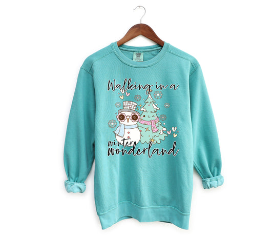 Walking In A Winter Wonderland Adult Sweatshirt- Winter 35