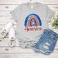 America Glitter Rainbow Adult Shirt-Patriotic 122