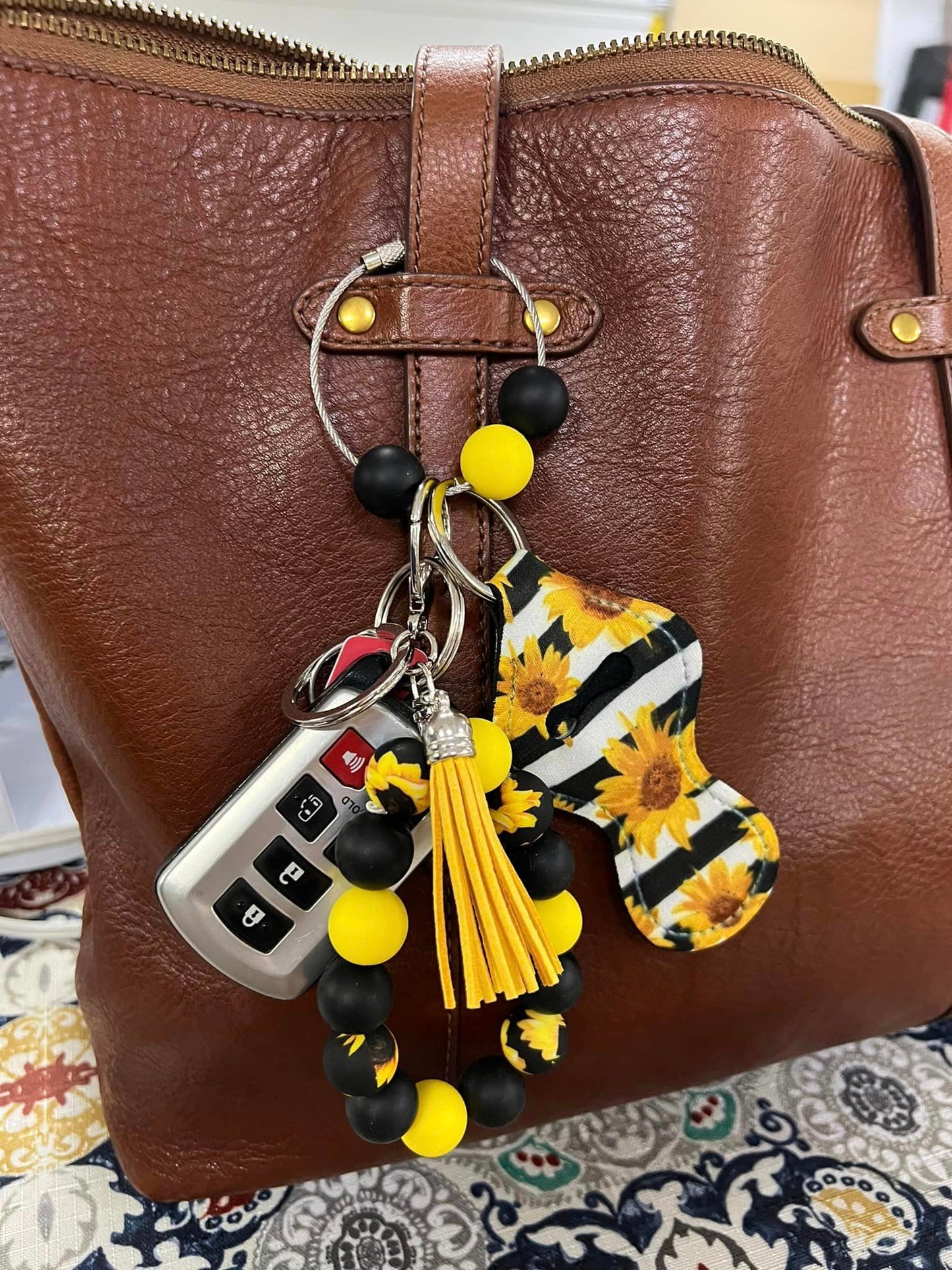 Boy Mama Acrylic Beaded Wristlet