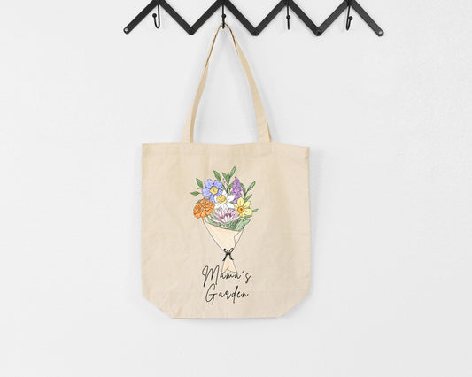 Birth Month Flower Tote Bag