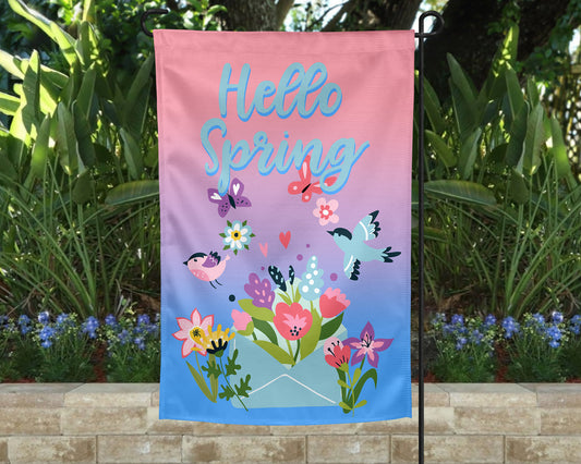 Hello Spring Garden Flag- Garden Flag 81