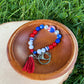 Patriotic Acrylic Beaded Wristlet