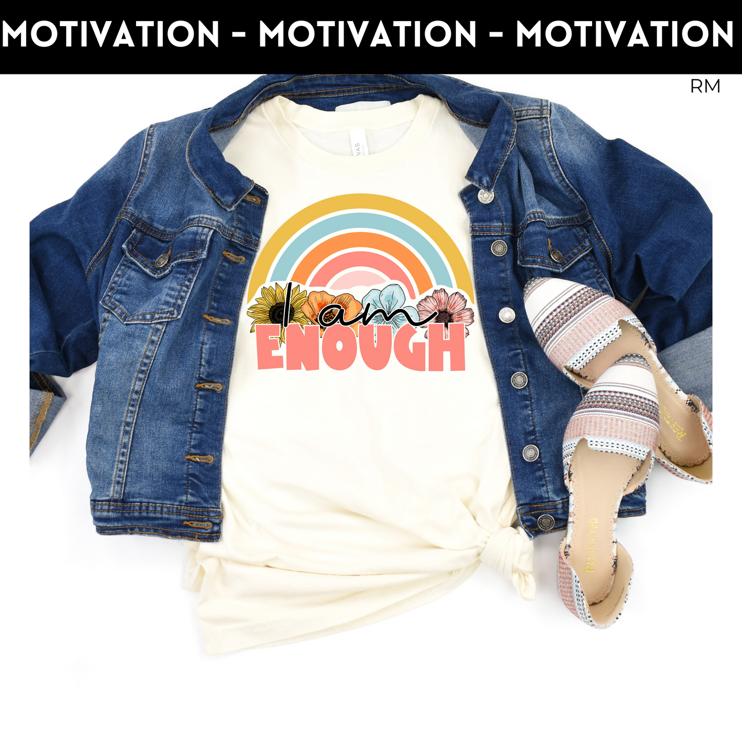 I Am Enough Rainbow Adult Shirt- Inspirational 644