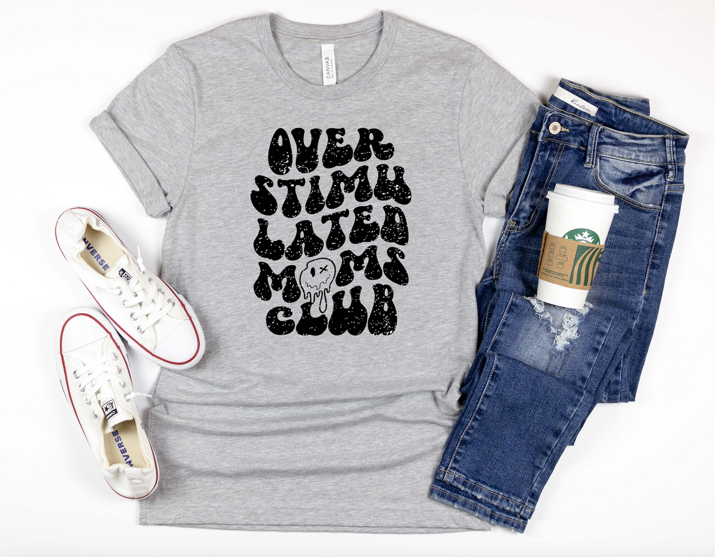 Overstimulated Mom Club Adult Shirt- Mom Life 384