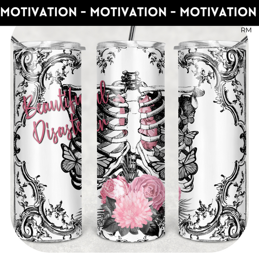 Beautiful Disaster 20oz Skinny Tumbler - Tumbler 1077