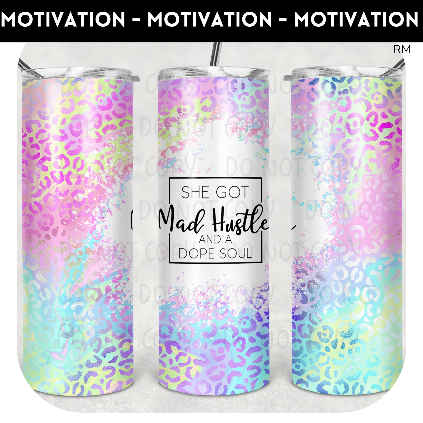 She Got Mad Hustle White Background 20oz Skinny Tumbler - Tumbler 162