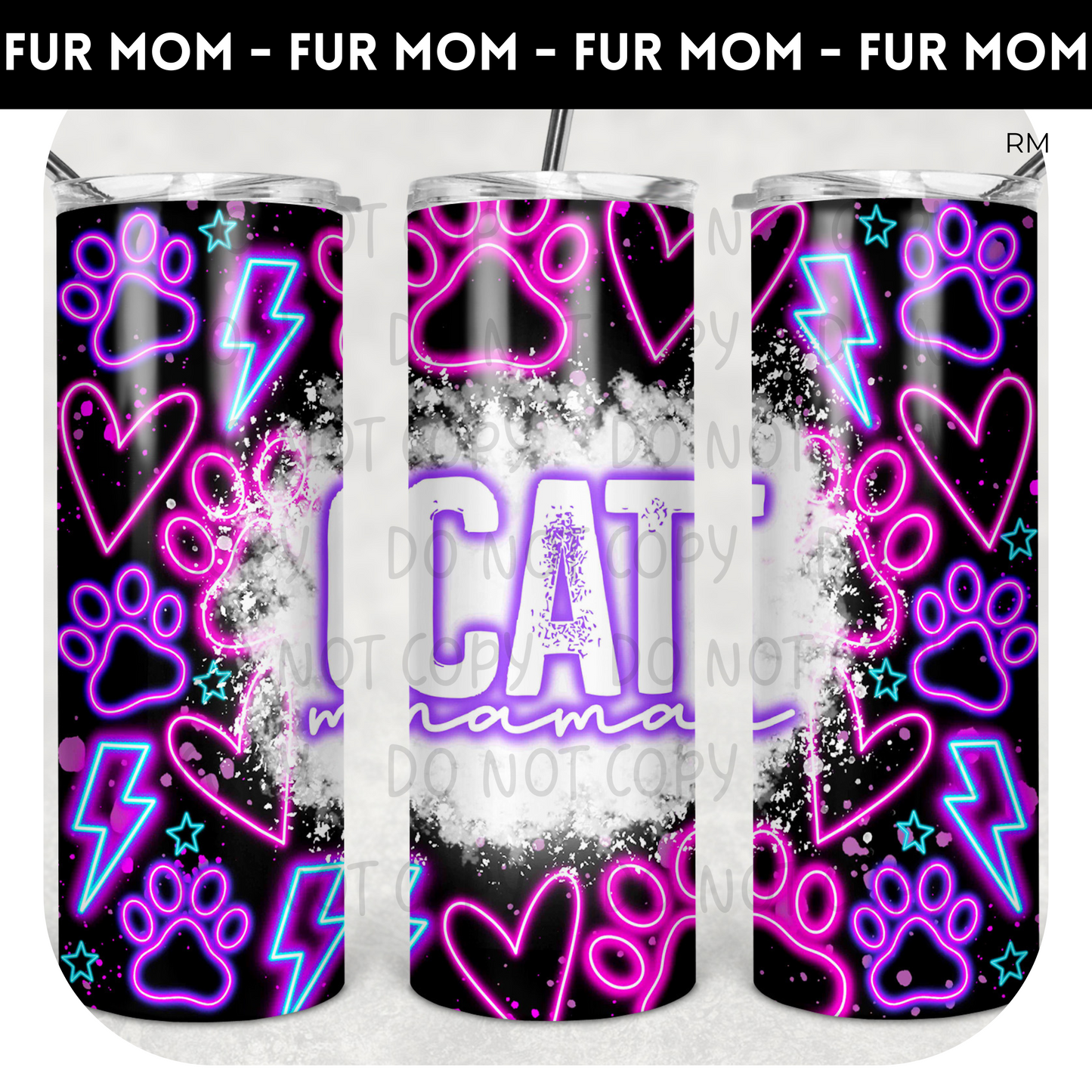 Cat Mama 20oz Skinny Tumbler - Tumbler 1369